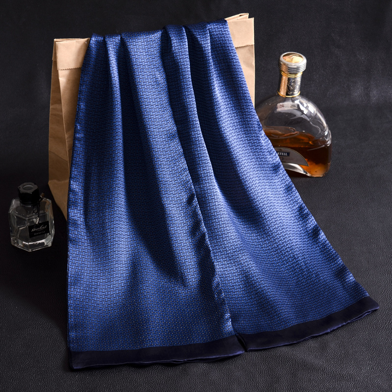 Écharpe Pure InjNeck imprimée pour hommes, écharpes longues pour hommes d'affaires, tout match, printemps, automne, hiver, marque de luxe, 100%