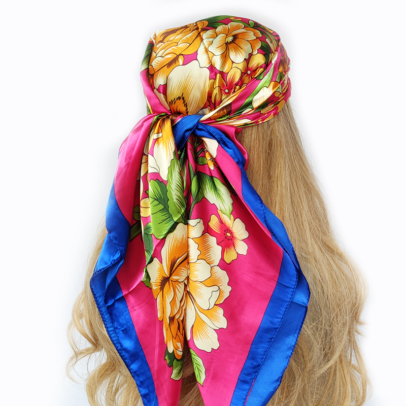 Foulard carré mode soie Satin imprimé petite tête cou écharpe femmes foulard foulard femme Bandana châle accessoires