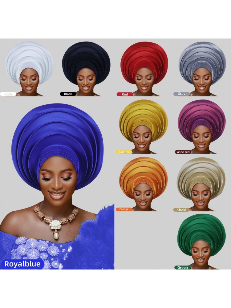 Nouveau Turban Africain 2026, Auto Gele Nigérian, Foulards de Tête Auto Gele, Bonnets Turban pour Femmes, Geles de Mariage, Bonnets Musulmans