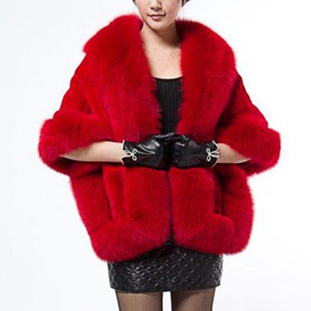 Fourrure de luxe femmes Poncho moelleux châle fourrure robe de soirée châle mariage Banquet châle robe châle en peluche Cape manteau femmes vestes