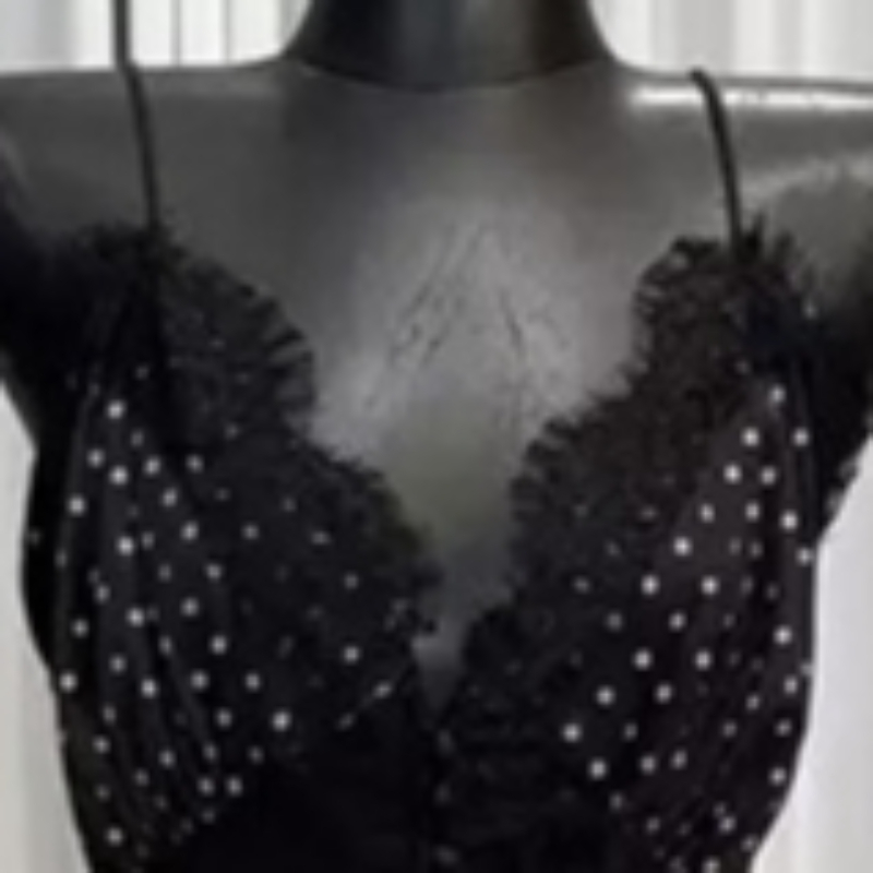 Robes chics en dentelle noire à volants KBQ pour femmes, col en V, sans manches, robe intellectuelle sexy, style féminin tendance été, nouveauté