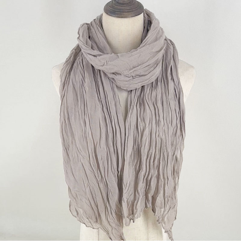 Foulards longs pour femmes, écharpe en coton et lin doux, châle respirant et confortable pour l'automne et l'hiver, enveloppes de couleur unie 180x70cm