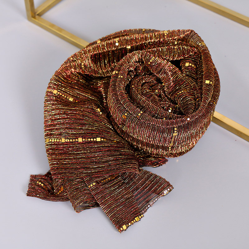 Écharpe légère à paillettes pour femme, couleur unie, tissu doux, châle, automne