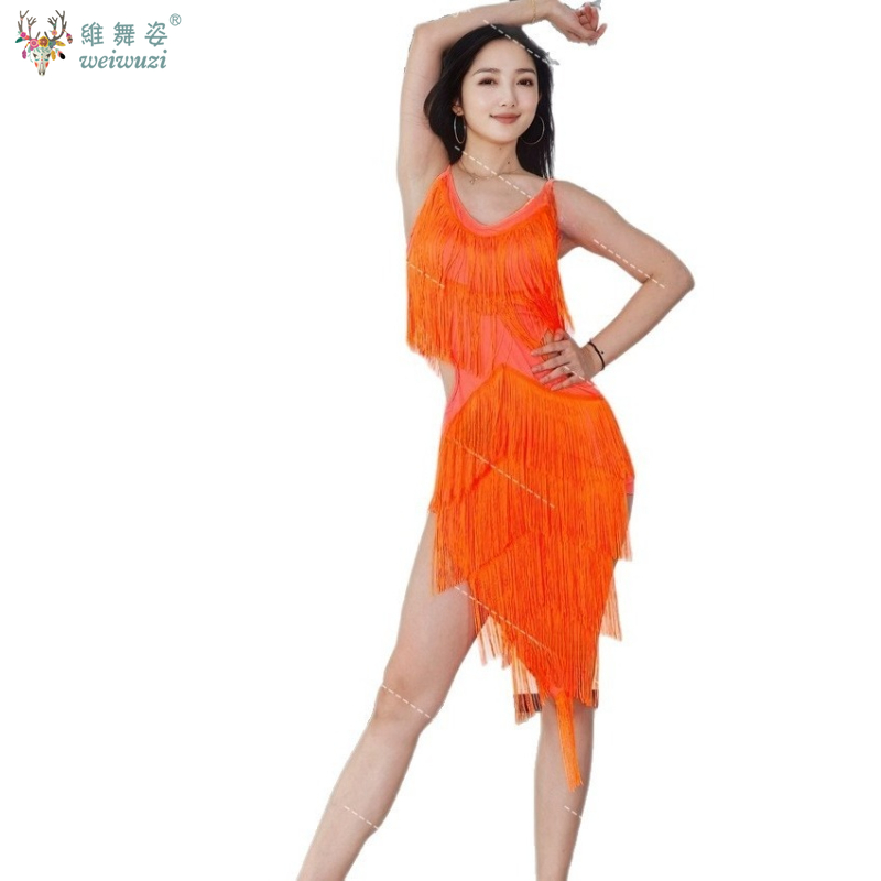 Tenue d'entraînement de danse du ventre élégante pour femmes, personnalisée, Sexy, épaules dénudées, haut à franges, jupe courte, ensemble Solo de tambour de danse orientale