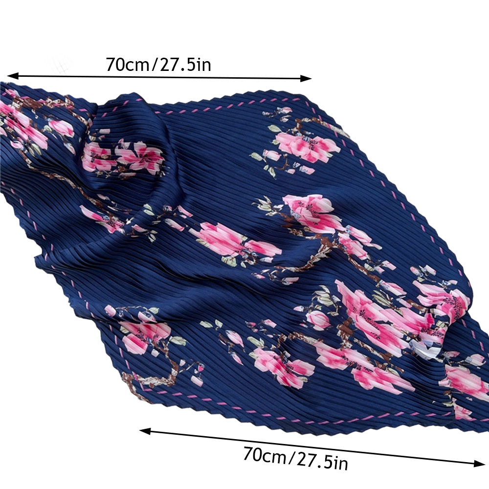 Foulard carré pliable pour femme, mode printemps-été, bandana, châle, accessoire de cheveux élégant, léger et luxueux