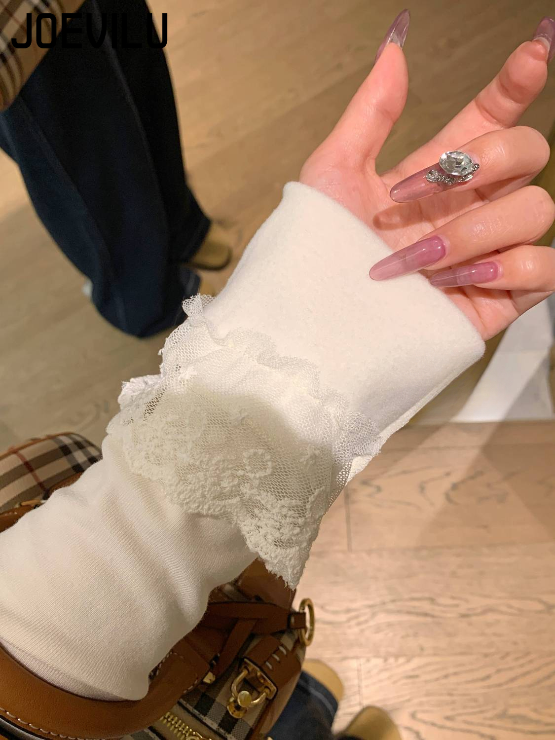 T-shirt brossé demi-col roulé en dentelle pour femmes, haut cintré à la taille avec cordon de serrage, doublure de printemps et d'automne, chemises de Base amincissantes