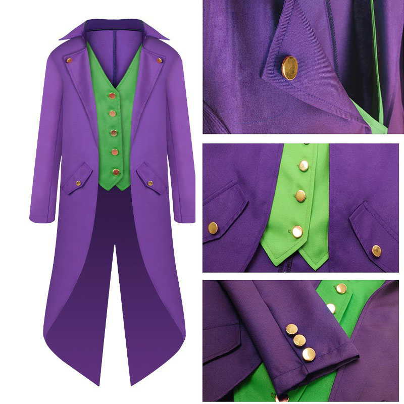 Enfant garçon Costume victorien médiéval smoking Gentlema Tailcoat gothique Steampunk Trench Coat redingote tenue pardessus uniforme pour garçon