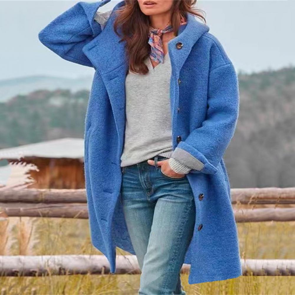 Veste coupe-vent à capuche pour femme, pardessus avec poches, manches longues, design coupe-vent, automne, hiver, 03