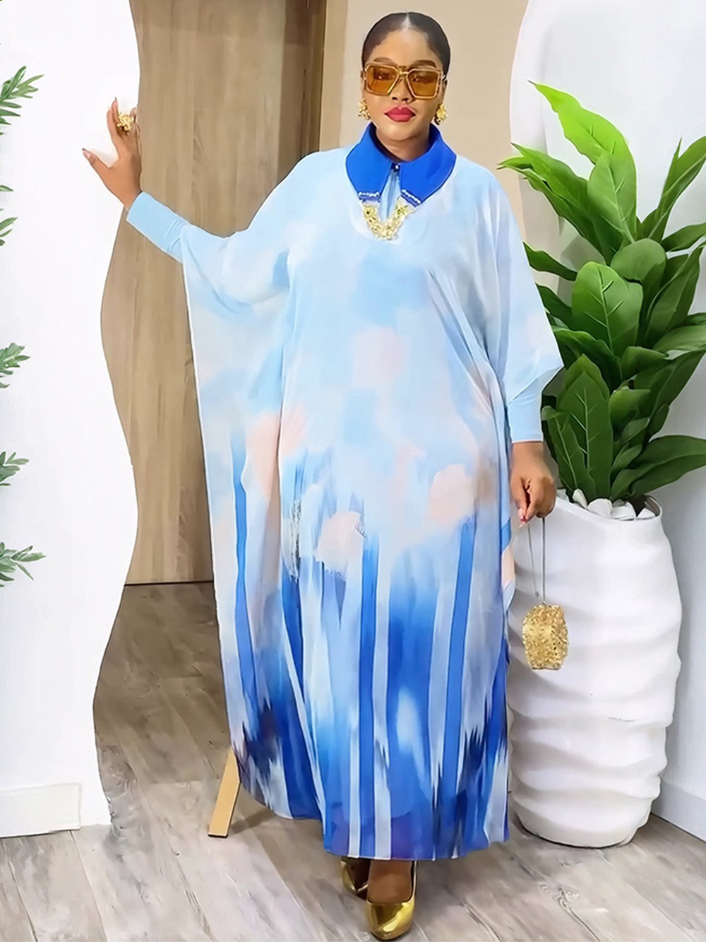 Robes en mousseline pour femmes, ensemble 2 pièces, vêtements imprimés Dashiki africain, longue robe, Kaftan Dubaï Turquie, Boubou ample, robes de soirée et de bal