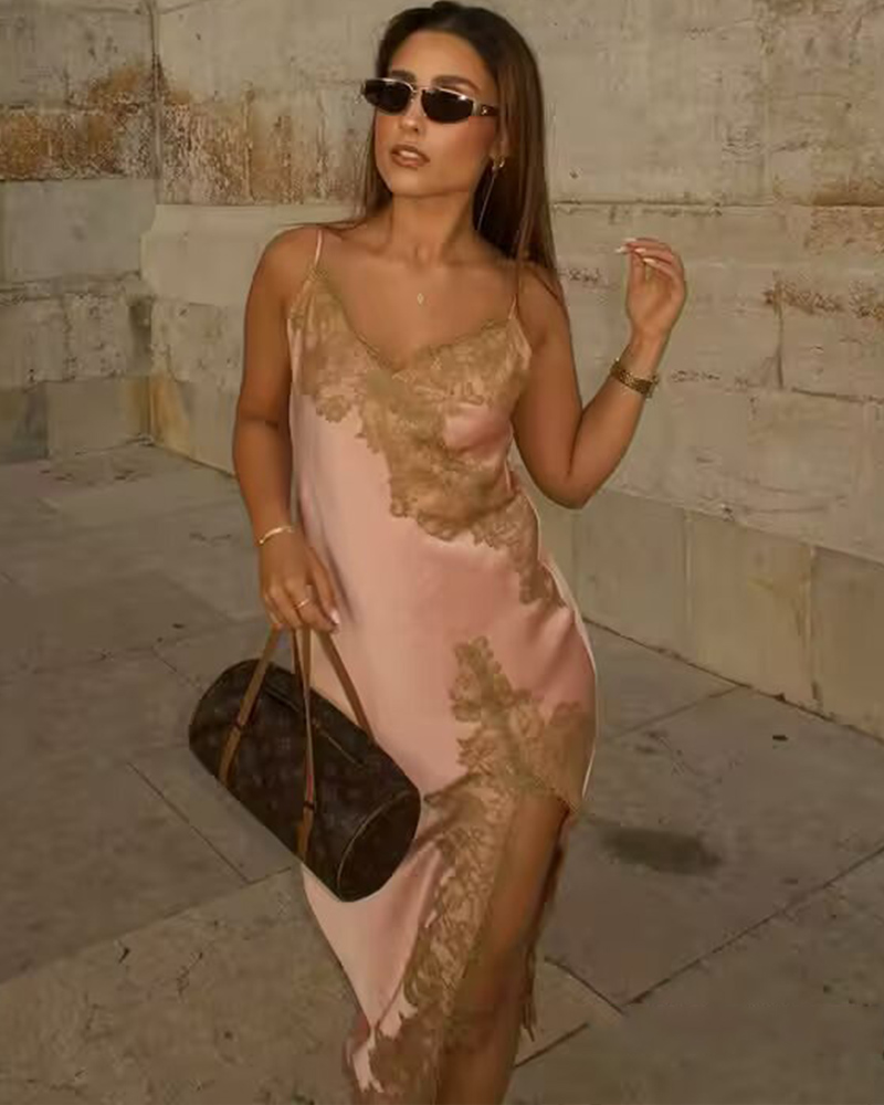 Robe pour femme 2026 Nouvelle collection Printemps-Été, robe midi asymétrique en satin texturé, chic et originale
