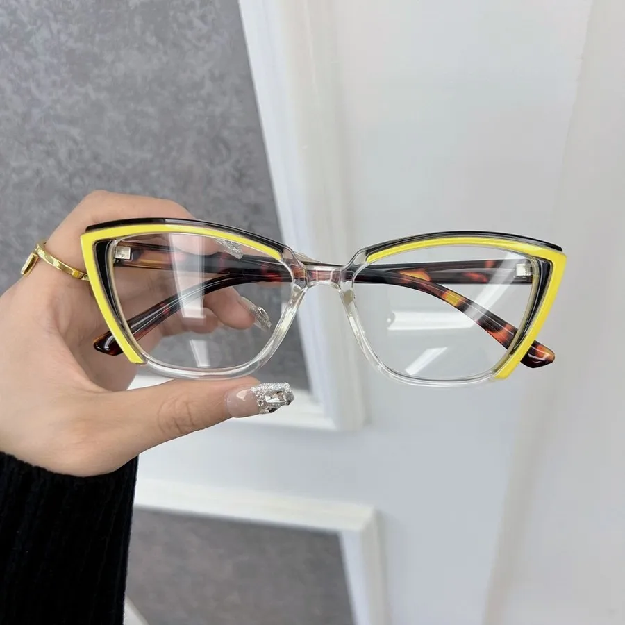 Montures de lunettes ChimCat Eye pour hommes et femmes, monture optique colorée, marque de créateur transparente, mode