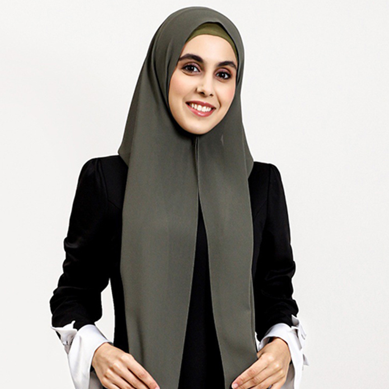 Nouveauté froissé rayonne Hijab femmes musulman écharpe châles solide Foulard enveloppes grande taille plaine islamique Turban bandeaux Foulard