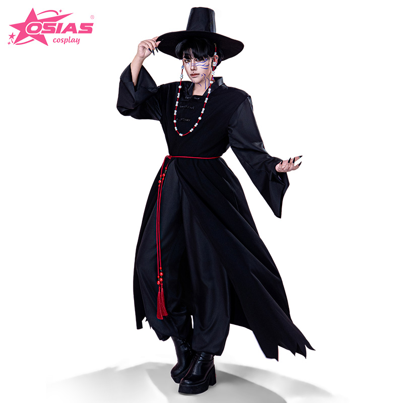 Costume de cosplay OSIAS Jinu, tenue de scène pour votre idole, noir