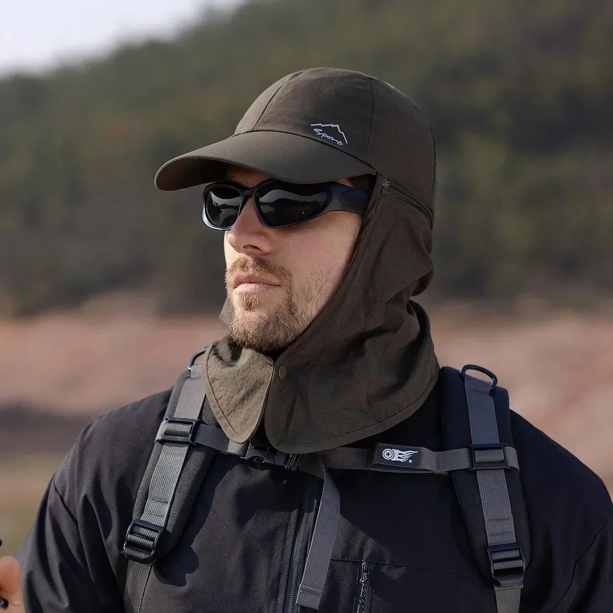 Casquette de Baseball pour hommes et femmes, Protection solaire de pêche d'été, séchage rapide, imperméable, détachable, châle, visière de vélo d'extérieur Nasi