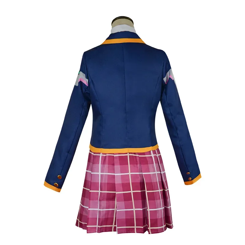 Costume de cosplay Song Hana, uniforme scolaire D.va JK pour femmes, ensemble haut, manteau et jupes, tenue d'Halloween Dva 3rd Party pour femmes