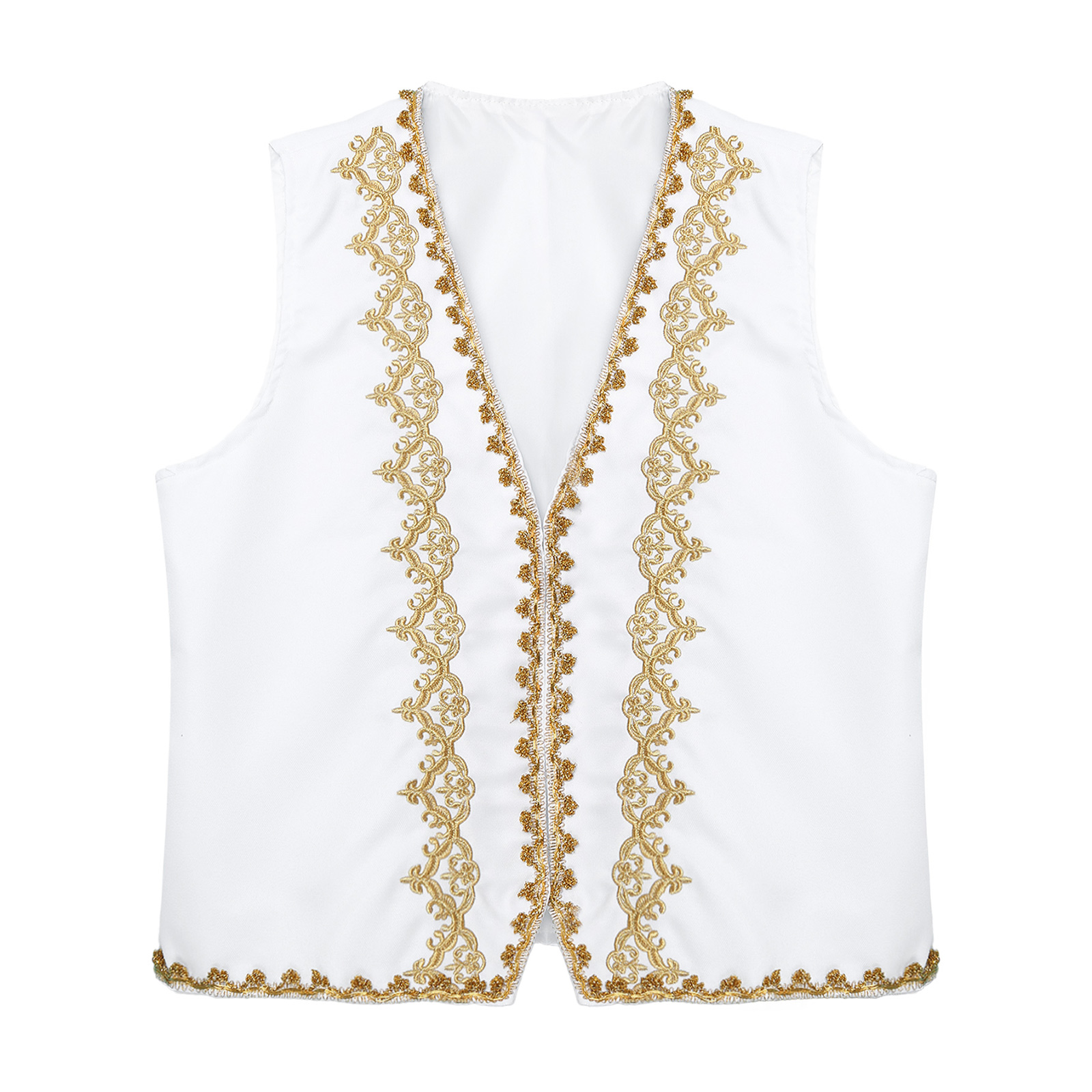 Gilet Vintage Victorien pour Homme, Broderie Dorée, Style Steampunk, Costume d'Halloween