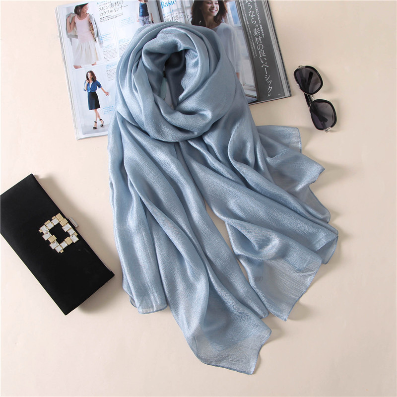 2026 marque de luxe femmes mode écharpe plaine solide soie lin châles foulards été dame Bandanas Pashmina Foulard Hijab 180*90Cm