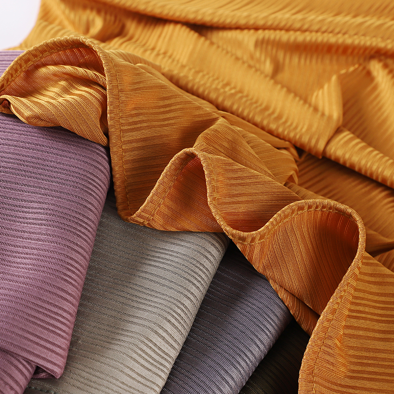 Hijabs plissés en jersey tricoté pour femmes musulmanes, écharpes unies, foulards doux, voiles pour la tête