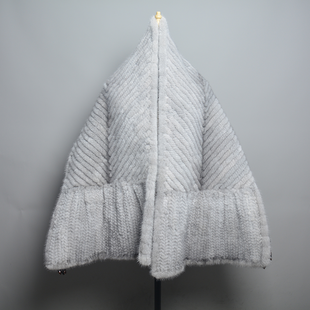 Écharpe de luxe en vraie fourrure de vison pour femme, collection 2026, tricotée, tendance, chaude pour l'hiver, en fourrure naturelle