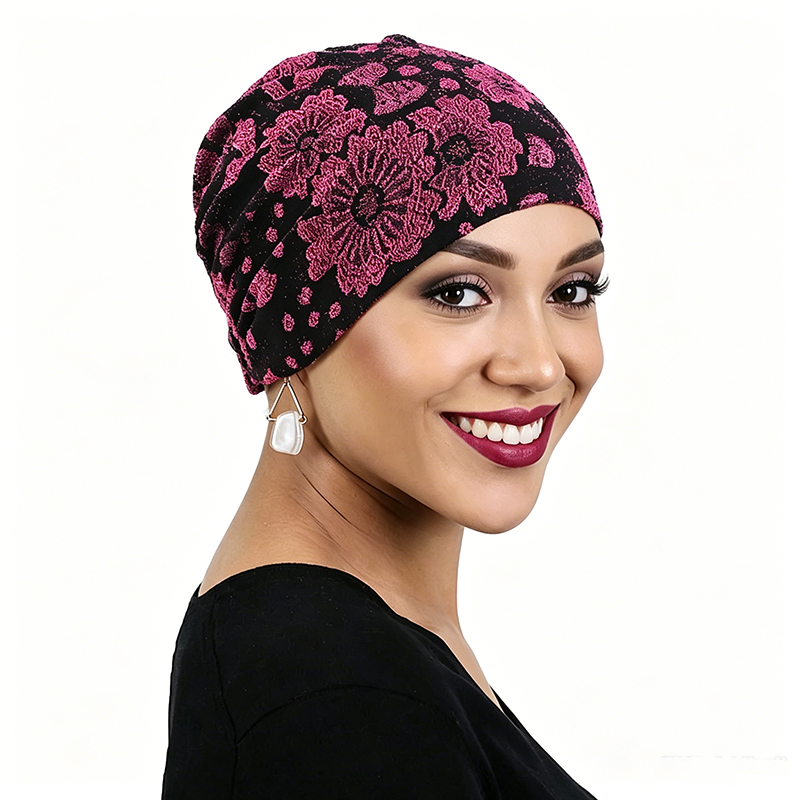 Nouveau Turban en dentelle brodée pour femme, bonnet intérieur en maille pour hijab musulman, sous-voile, bonnet chimio pour femme atteinte de cancer, bonnets pour perte de cheveux