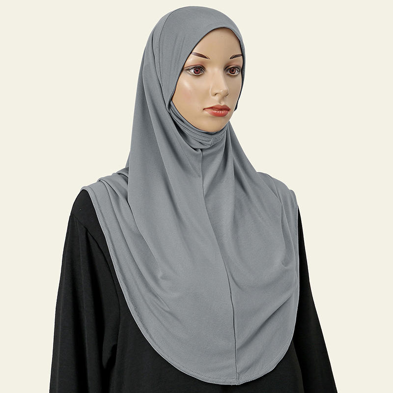 Nouveau sous-hijab plissé musulman pour femme, doux, extensible, couleur unie, bonnet d'extérieur, couvrant entièrement la tête, 65*52cm