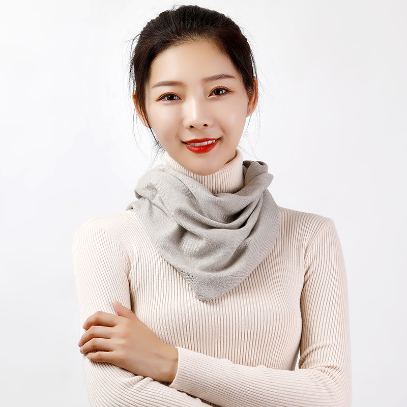 Écharpe Triangle en laine pour femmes, châle, chauffe-cou, couleur unie, polyvalent, Pashmina, doux, accessoires en tricot de printemps, 160x40cm