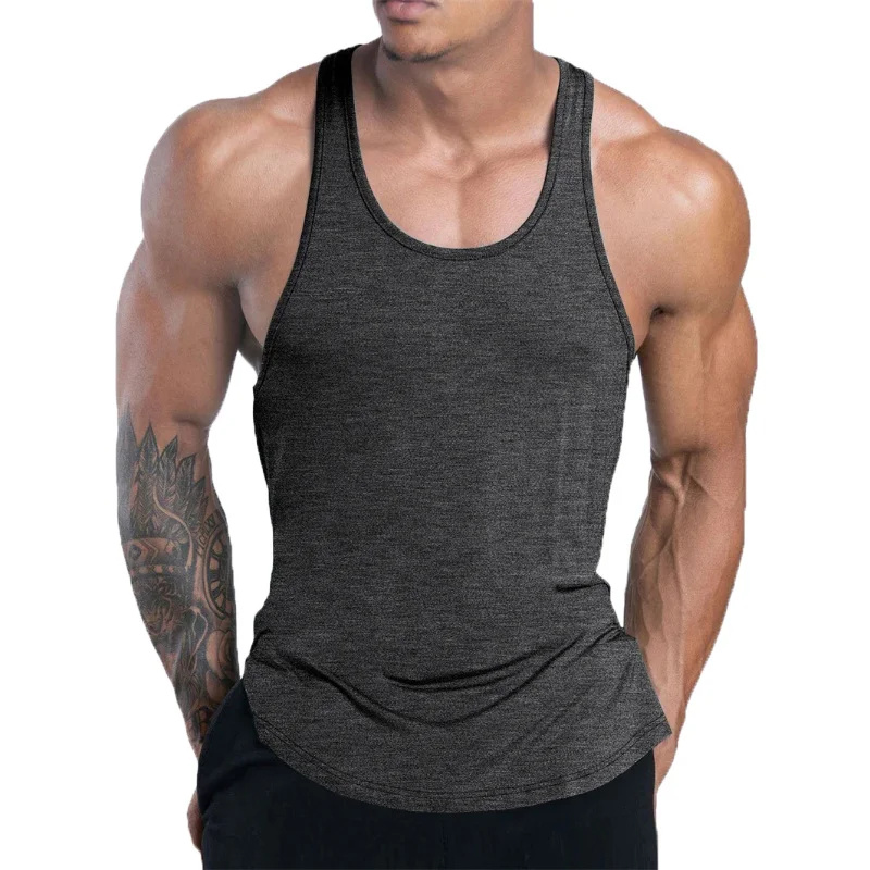 NOUVEAU Débardeur de fitness pour hommes, maillot de corps d'entraînement estival, débardeur de basketball pour hommes, respirant, à séchage rapide, débardeur décontracté pour hommes, veste de sport.