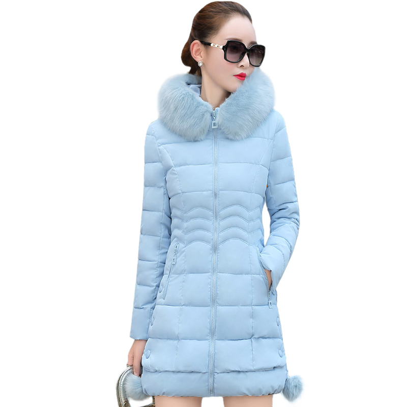 Veste d'hiver pour femme 2026, manteau d'hiver uni décontracté avec col en fourrure, veste longue à capuche en coton pour femme