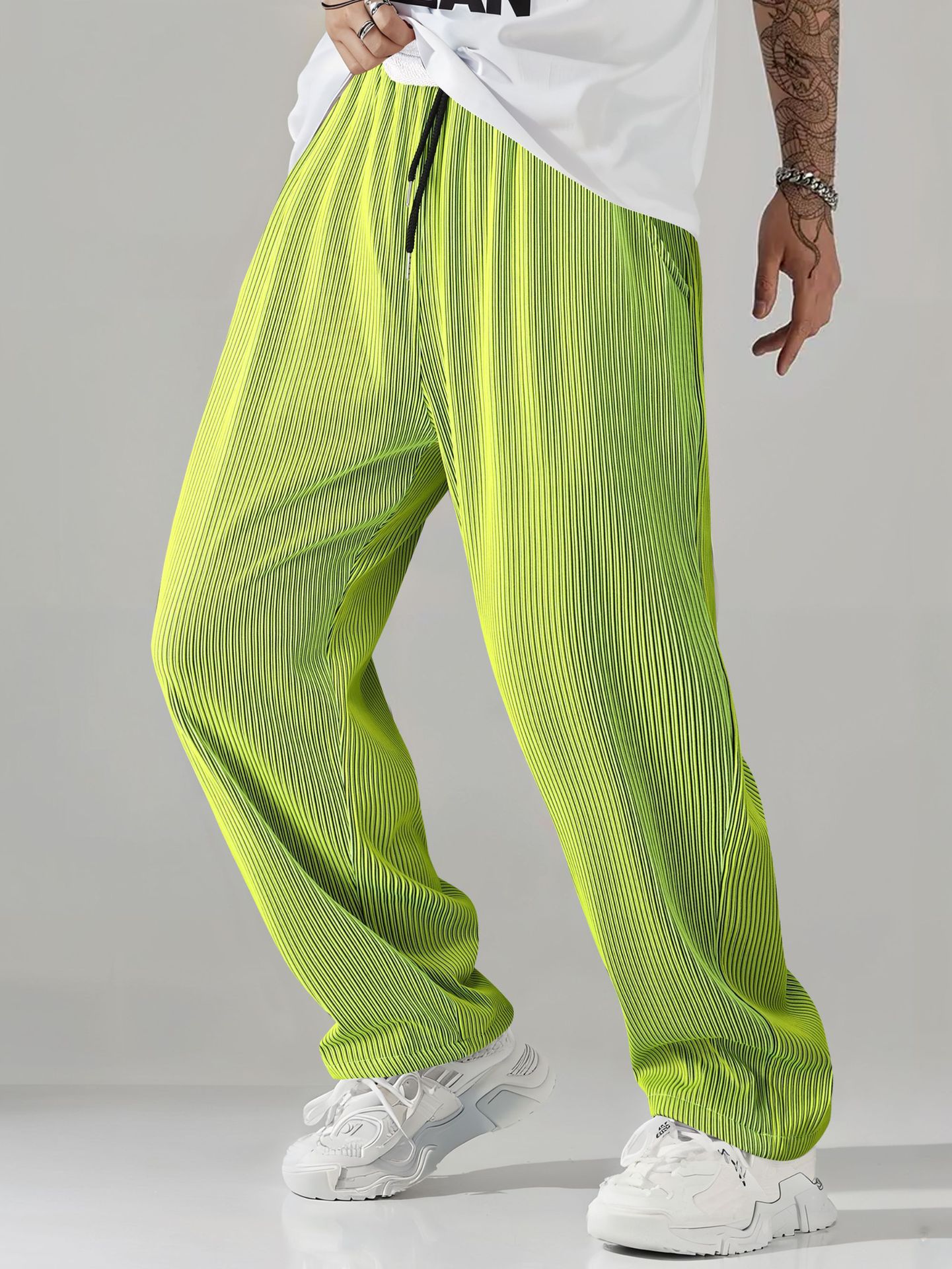 Nouveaux pantalons décontractés pour hommes-Anti-rides, Non extensibles, respirants, élastiques, pantalons à jambes droites résistants aux taches, Streetwear Hip-Hop