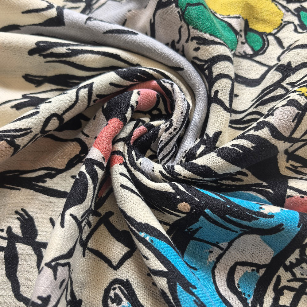 Foulard carré pour femme 135 cm, 30% soie 70% cachemire, ourlet roulé à la main, imprimé Steed Market, grand hijab, bandana, écharpe, foulard