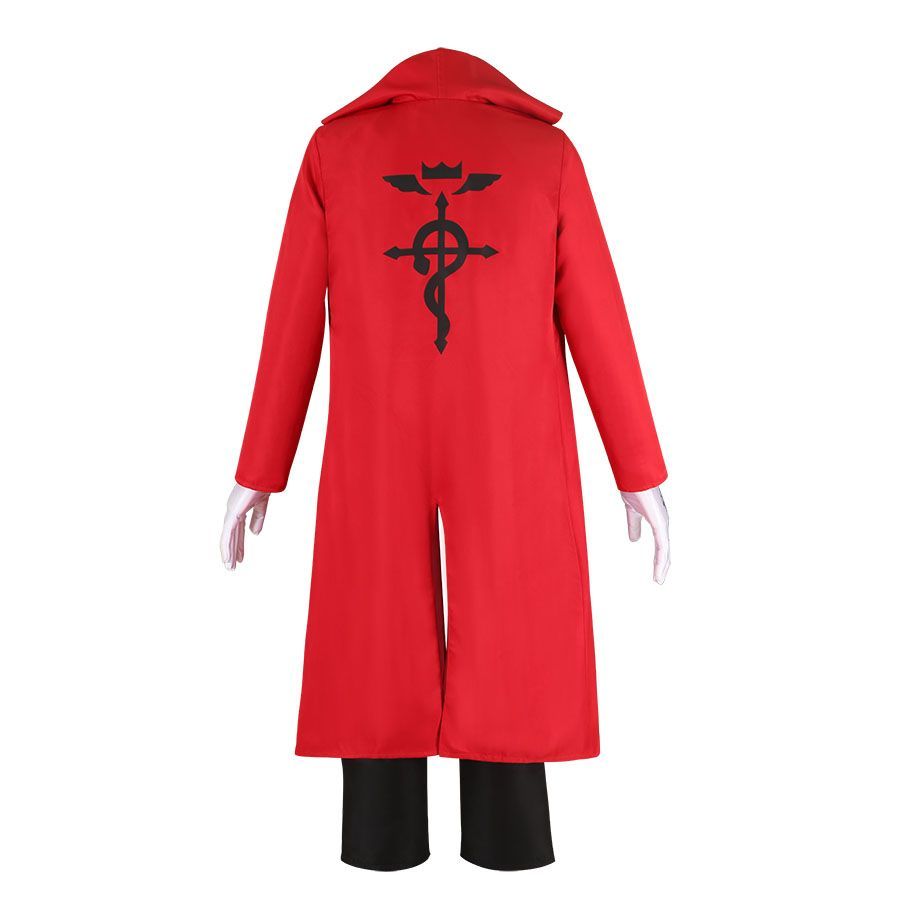 Costumes de Cosplay Anime Fullmetal Alchemist Edward Elric pour hommes, cape rouge, gilet, T-Shirt, pantalon, gants, tenues pour Halloween, costume de carnaval