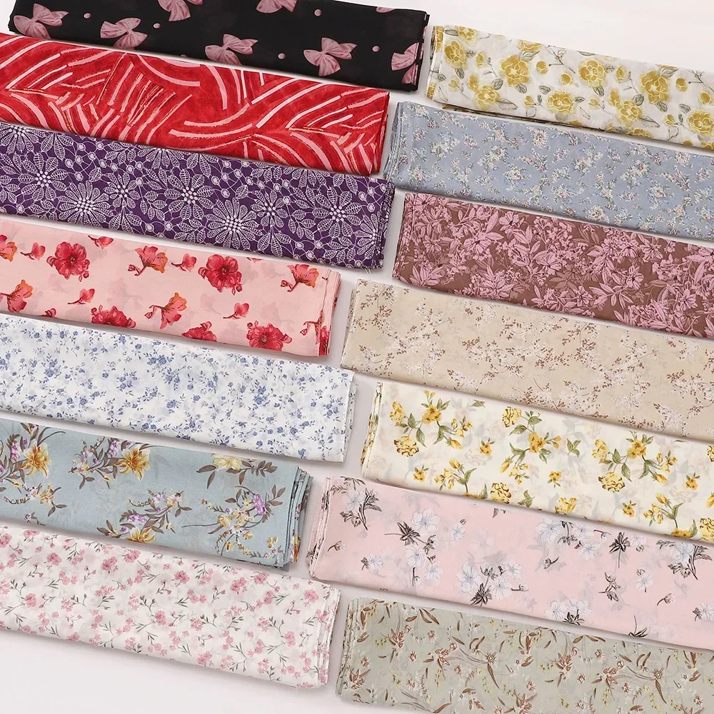 Foulard Hijab à Imprimé Floral pour Femme Musulmane, Châle de Grande Taille, Turban de Tête Ronde pour Sauna
