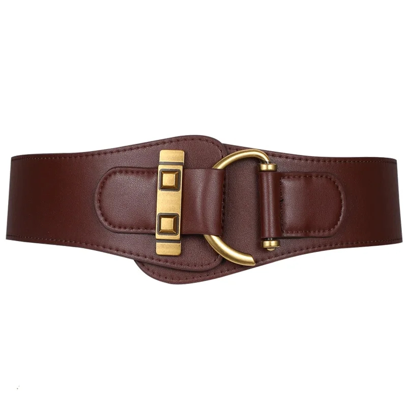 Ceinture large élastique en PU pour femmes, élégante, tendance, Design léger, pour robes, manteaux et costumes, ceinture Corset
