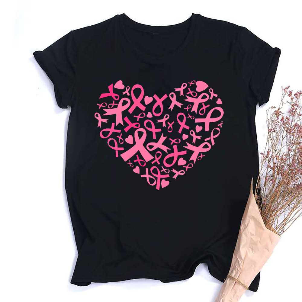 Chemises contre le Cancer du sein pour femmes ruban rose sensibilisation au Cancer du sein T-Shirt cadeaux de soins du Cancer dames T-Shirt hauts