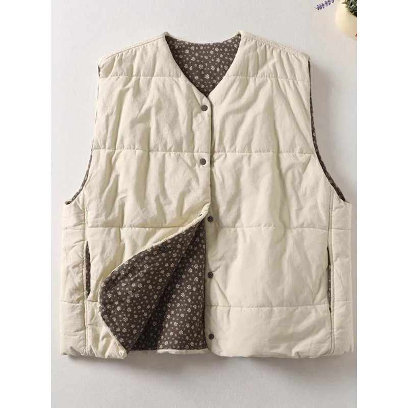 Gilets d'extérieur matelassés Vintage pour femmes, vestes décontractées surdimensionnées sans manches, doublure épaisse et chaude, nouvelle collection hiver 2025