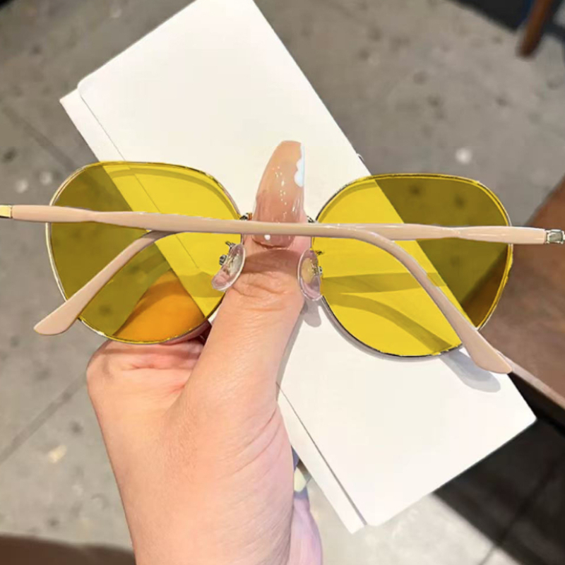 Lunettes de vision nocturne rondes en métal unisexe, anti-éblouissement pour la conduite de nuit, lunettes de vue à dioptrie négative, lunettes spécifiques pour conducteurs