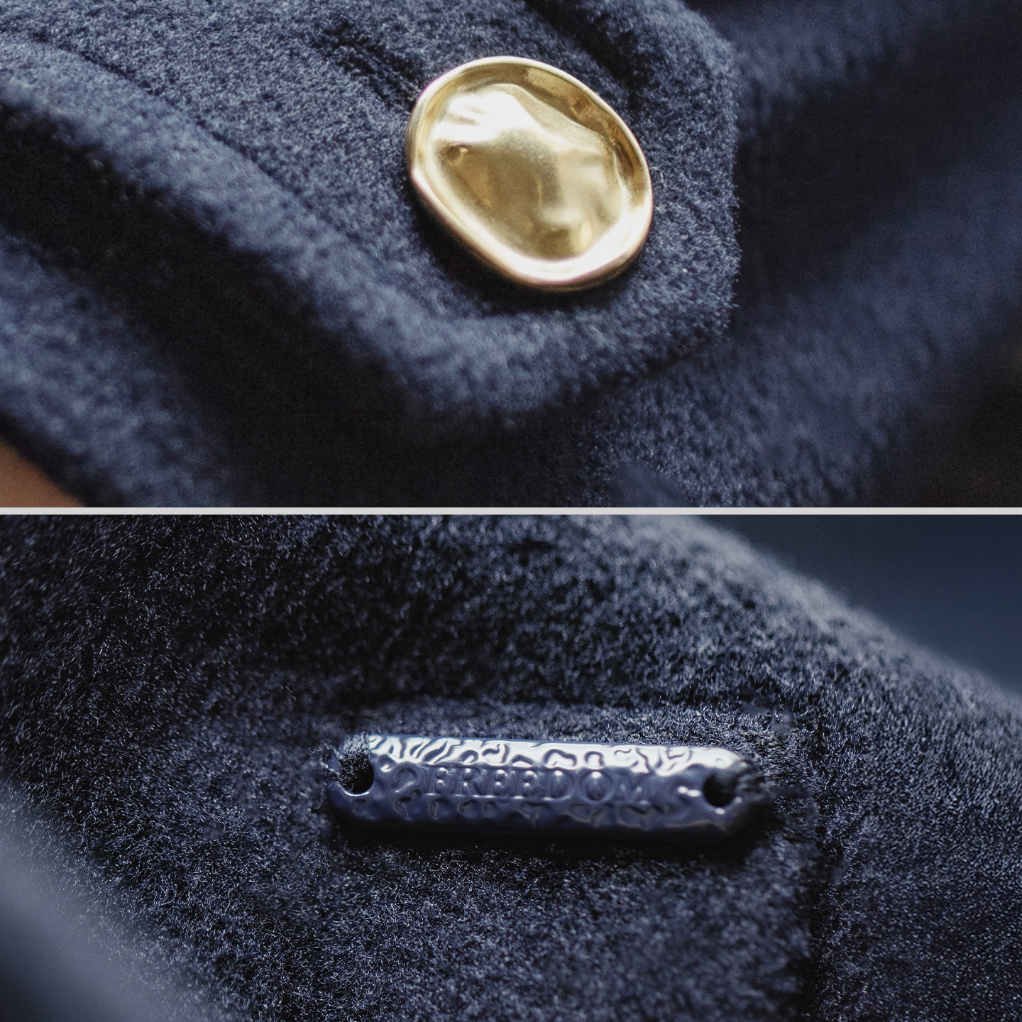 Manteau pour femme Maden, mi-long, épais, à double boutonnage, col à revers, chaud, bleu marine, style preppy, vêtement d'extérieur décontracté
