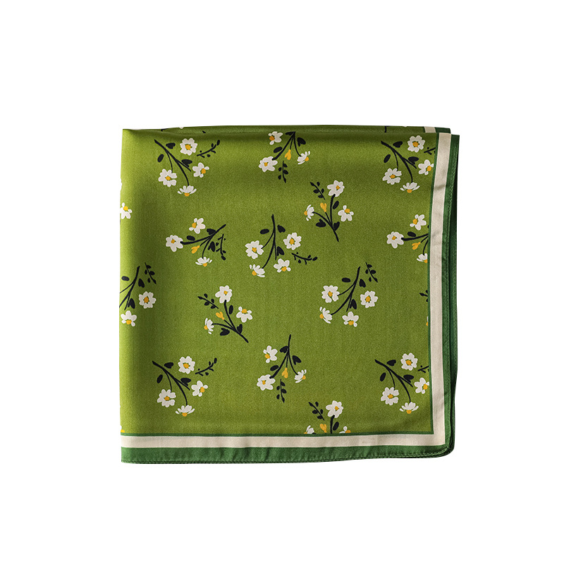 Foulard carré 100% soie de luxe pour femme, Hijab, Bandeau pour cheveux, Écharpe, Ruban, Foulard pour le cou