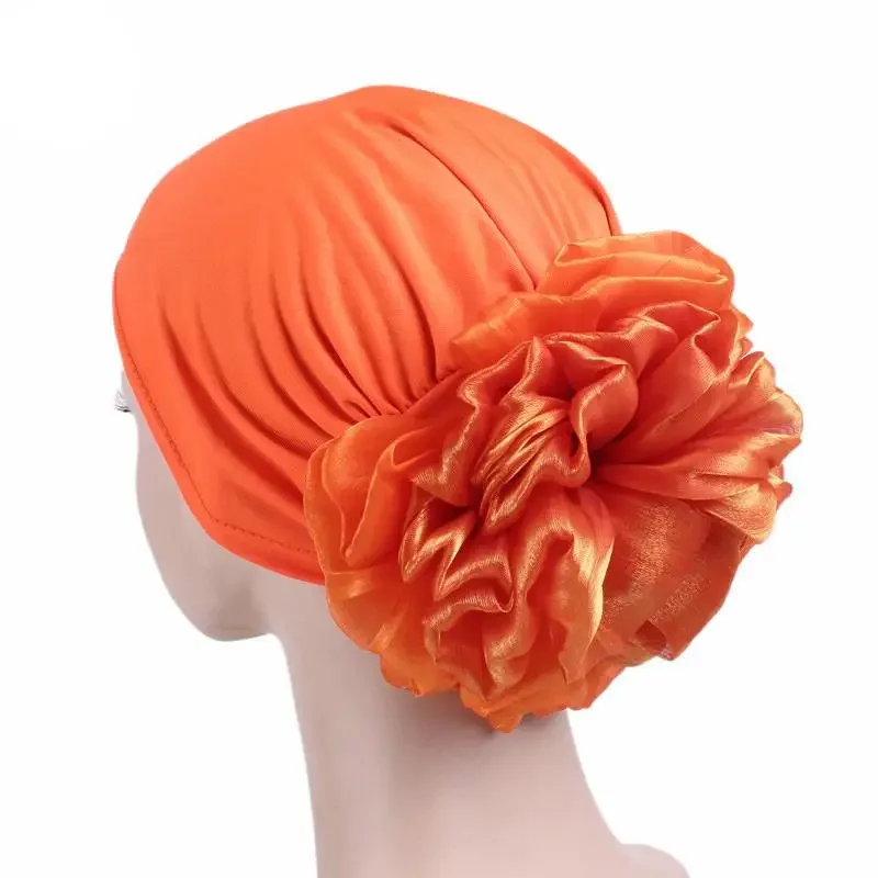 Turban musulman à fleurs pour femmes, bonnet islamique, bandanas élastiques, bonnet de chimio, perte de cheveux, chapeau de prière, nouvelle mode
