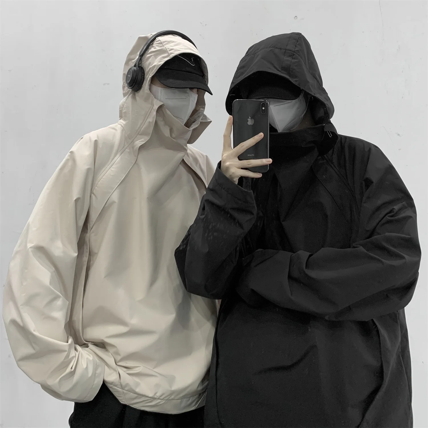 Veste coupe-vent imperméable pour homme, haut de randonnée, vêtements décontractés monochromes, vêtements d'extérieur, mode automne