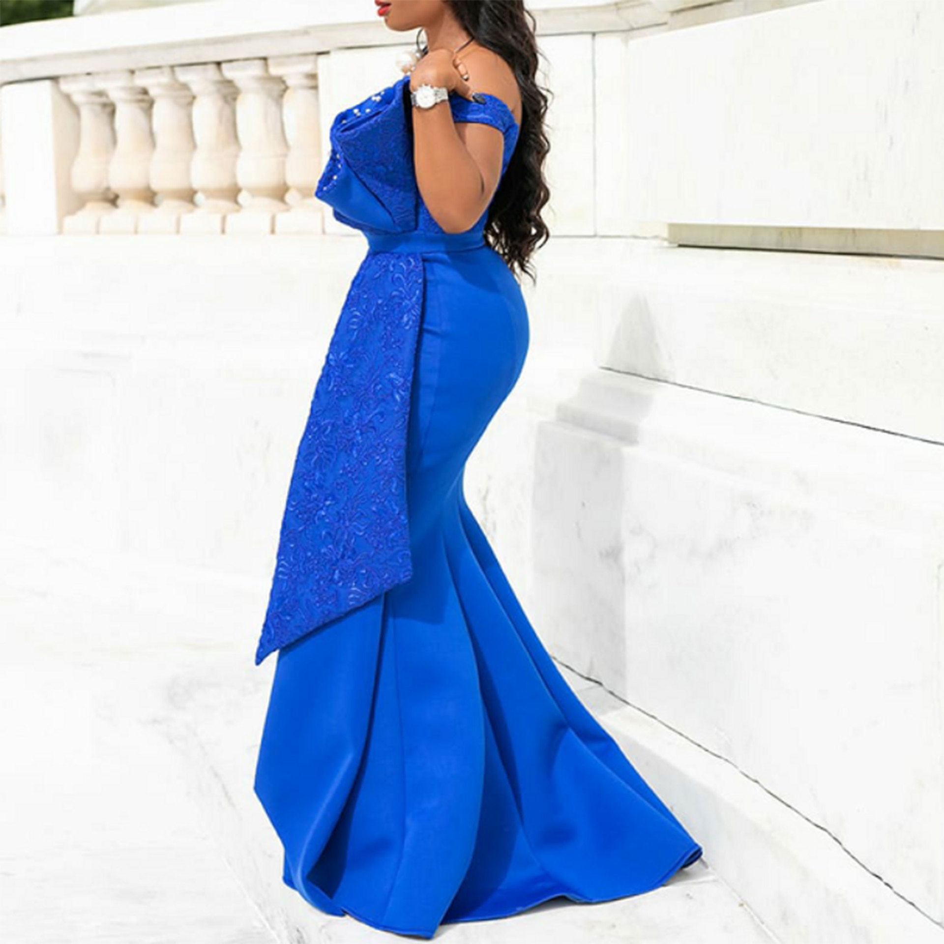 Robe africaine longue pour femmes, printemps et automne 2021