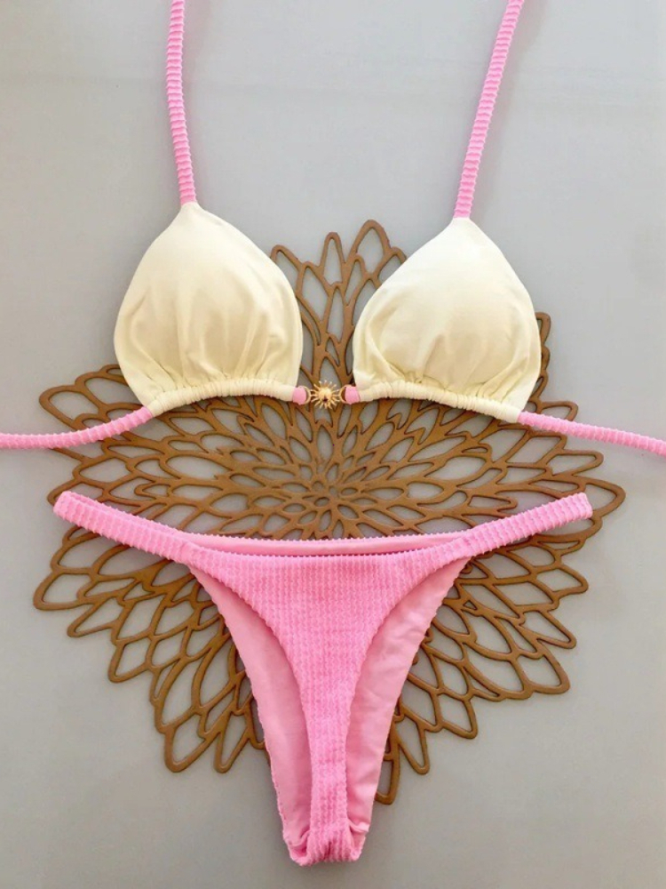 Maillots de bain sexy pour femmes, ensemble bikini brésilien string, bikinis tendance 2026, push-up, biquini uni, maillot de bain d'été pour la plage