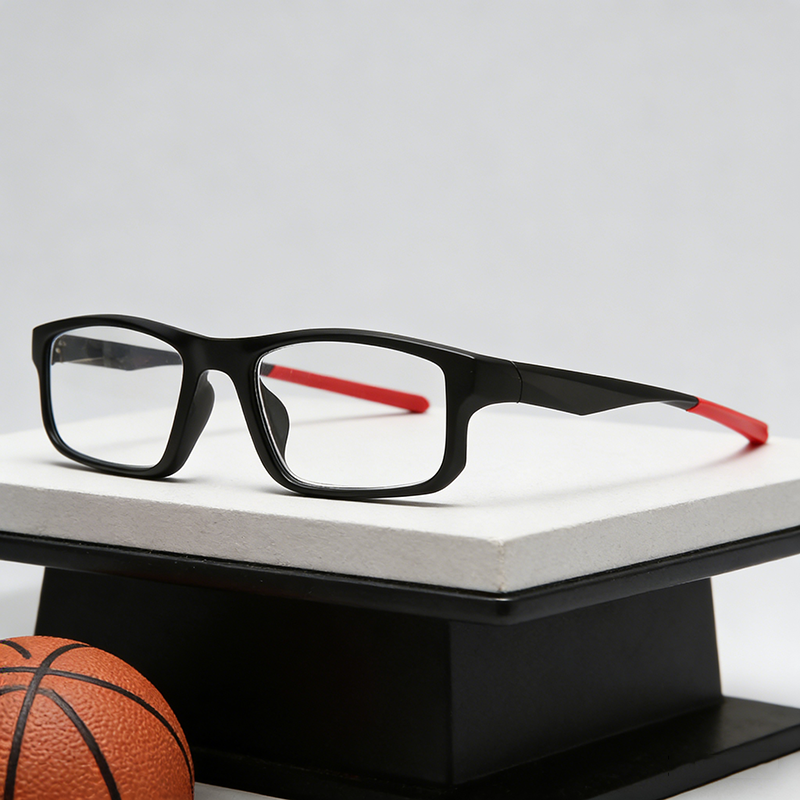 Monture de lunettes de style simple et tendance, pour homme et femme, monture carrée ultralégère, verres anti-lumière bleue pour ordinateur, lunettes de sport optiques