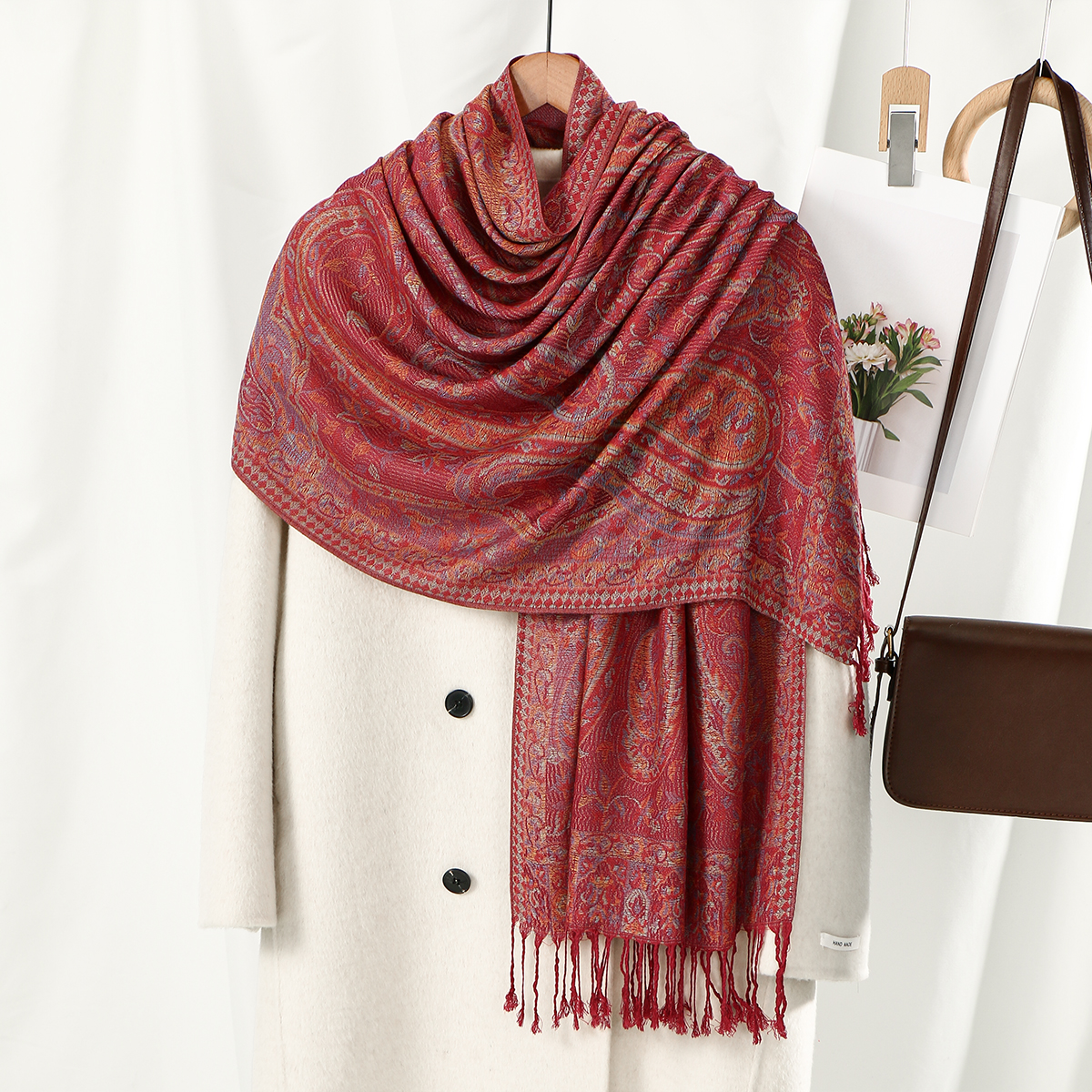 Bohême Paisley Pashmina Hijab écharpe femme musulmane Hijabs cachemire châle femme Foulard Turban bandeau bandeau marque de luxe
