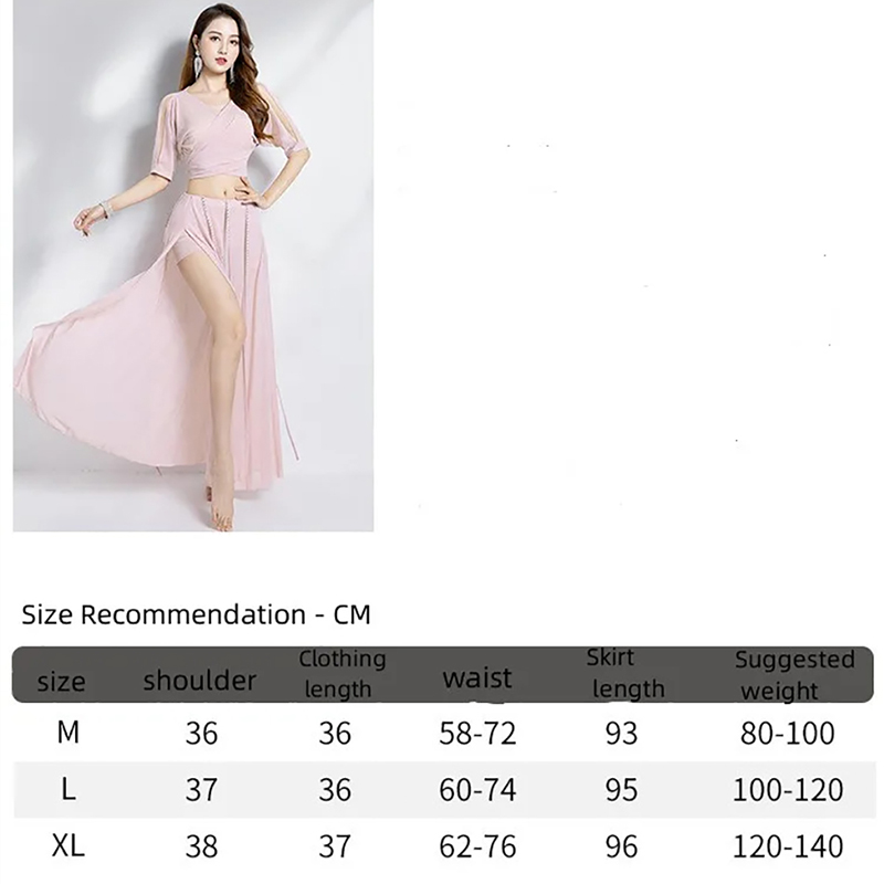 Costume de brevdu Ventre Professionnel pour Femme Adulte, Haut et Jupe, Ensemble de 2 Pièces, Tenue de Pratique sur Scène