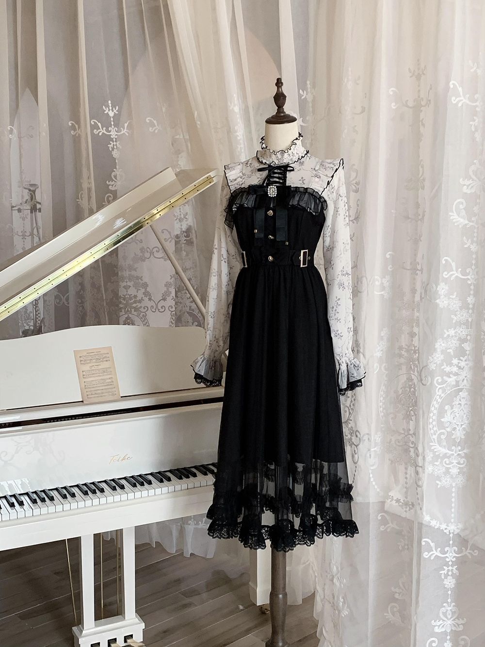 Robe Vintage Élégante à Manches Longues pour Femme, Robe de Soirée Rétro Française, Robes Patchwork Douces, Nouvelle Collection, Tenue Ajustée Tendance, Été 2026