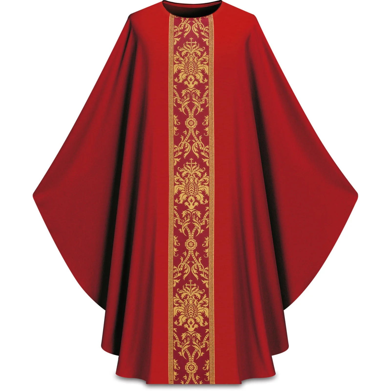 Robe de Prêtre Religieuse d'Halloween, Costume de Cosplay, Chasuble Vintage Ample, Cape de Fête pour Adulte