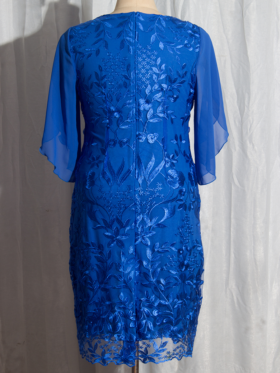 Robe de soirée grande taille pour femmes, élégante, broderie florale, robe de bal pour invités de mariage, Slim, moulante, crayon, automne 2025