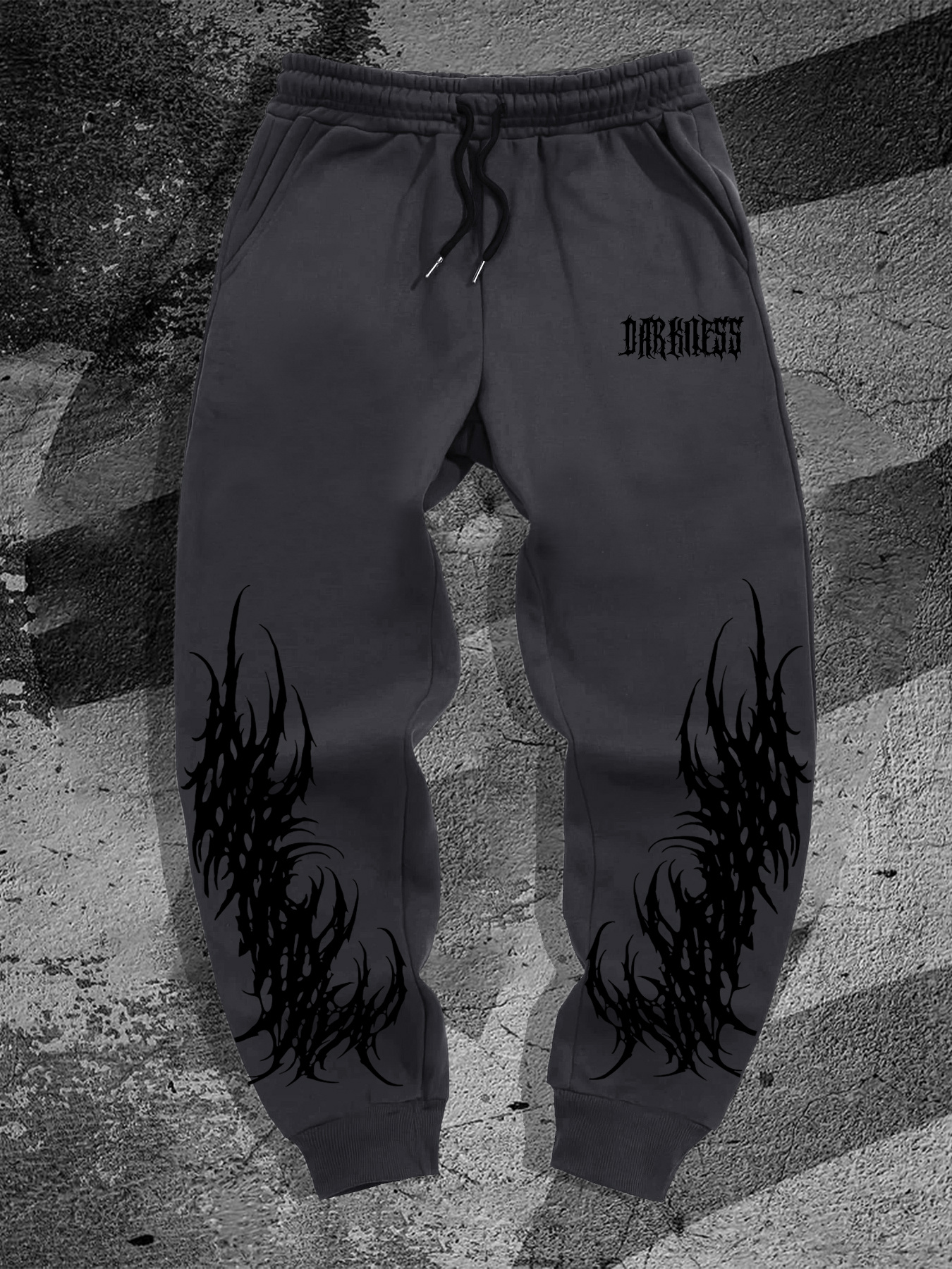Nouveaux Pantalons de Survêtement 2026 – Joggers Tendance pour Hommes, Imprimé Gothique Sombre, Style Streetwear Hip Hop