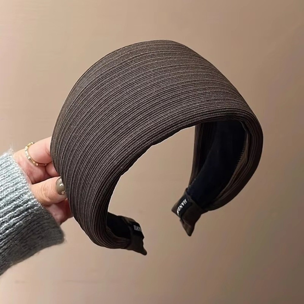 Serre-tête large à bordure haute pour femmes et filles, accessoire de coiffure solide
